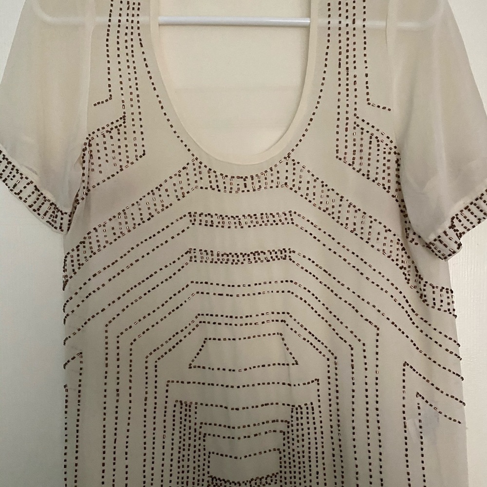 Sequin Shirt Scoop Neck